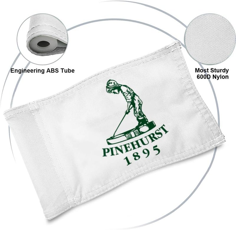 2BUT Pinehurst Golf Club Golf Pin PGA Flag Practic Putting Green Golf Flag For Backyard Garden Double-Sewn 600D Nylon Miniature Pin Flag Regulation Tube Flag(A 20"X13") - Image 3